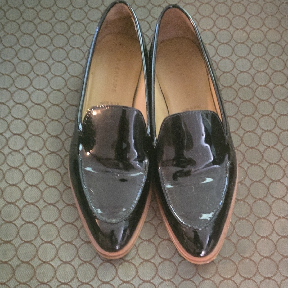 Everlane Elegant Black Patent Leather Loafers